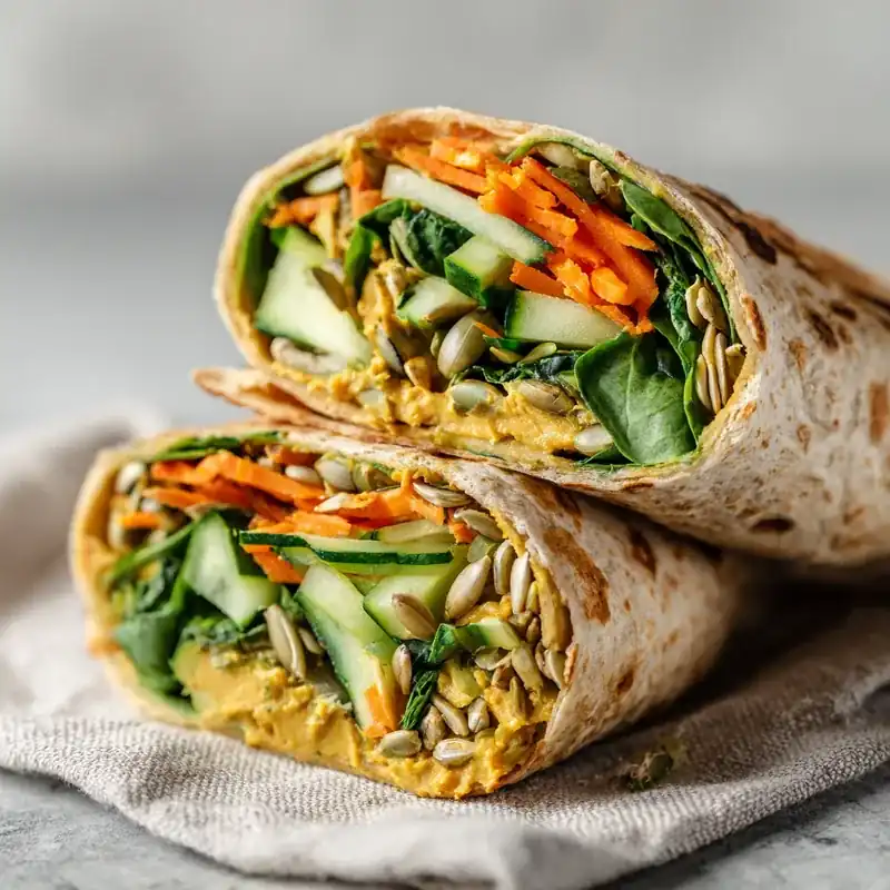 Easy Pumpkin Hummus Wrap Is Fall Lunch Goals