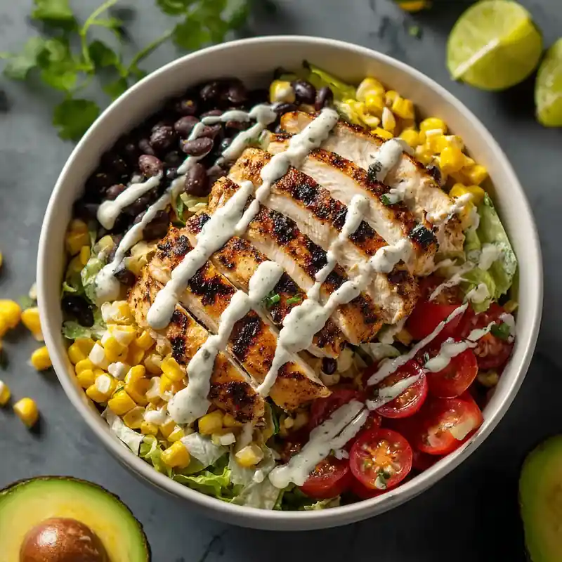 Southwest Chicken Salad with Chipotle Ranch Dressing