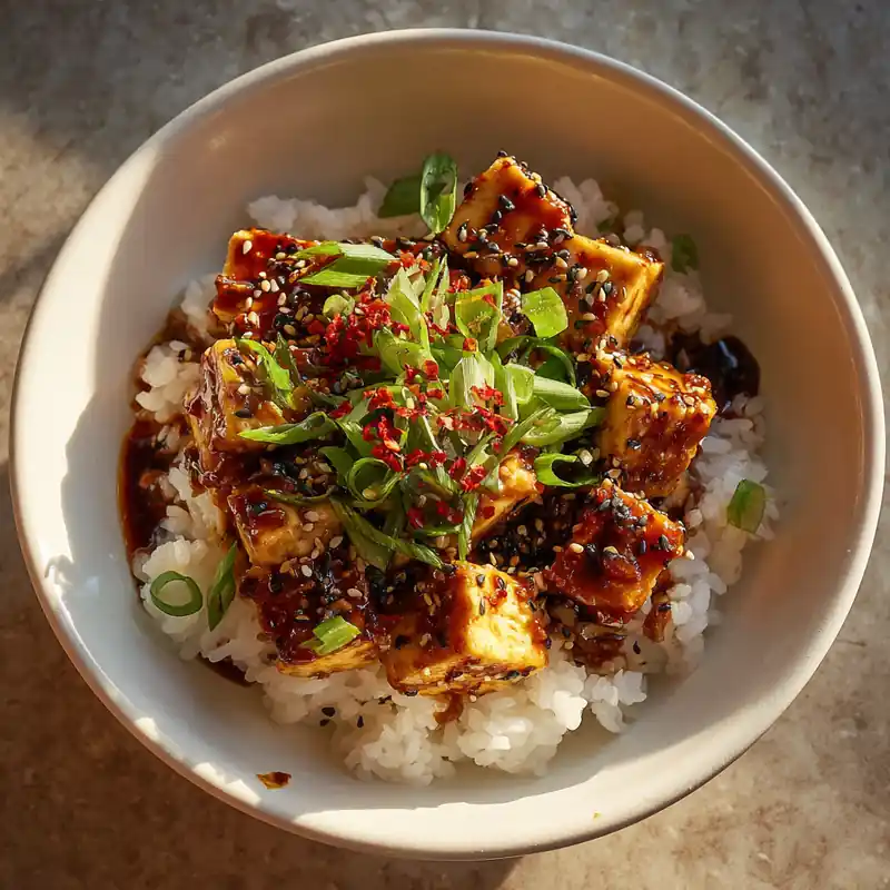 Spicy Tofu Bowl with Rice – Quick Vegan Protein Dinner