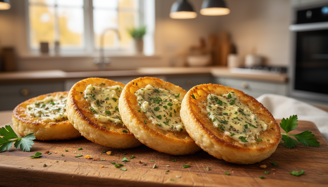 Delicious Air Fryer Crumpet Garlic Bread